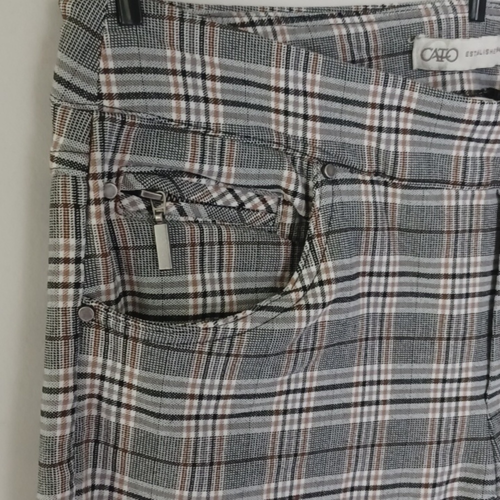 Cato Plaid Mid-Rise Waisted Pants - Picture 2 of 5